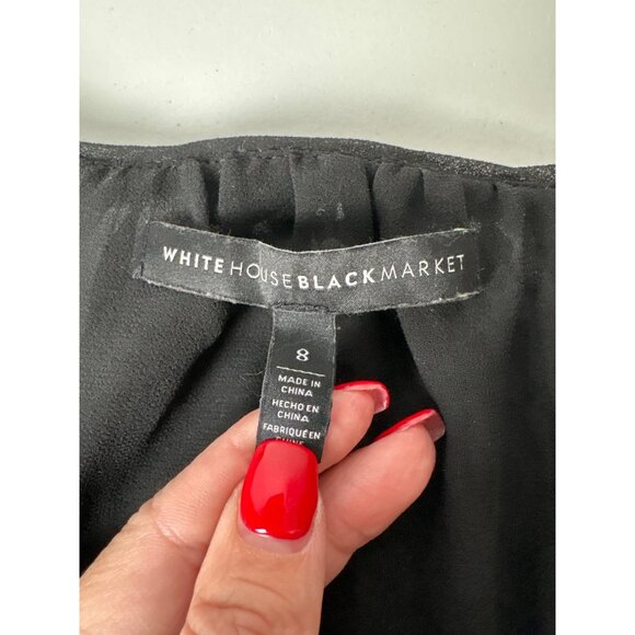 White House Black Market Cold Shoulder Floral Size 8 Velvet Burnout Whimisgoth - Picture 5 of 10